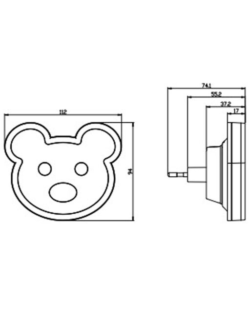 ΦΩΤΑΚΙ ΝΥΚΤΟΣ LED 0,3W 4000Κ 230V ME AIΣΘΗΤΗΡΑ ΦΩΤΟΣ ΑΡΚΟΥΔΑΚΙ ΠΟΡΤΟΚΑΛΙ UNIVERSE – 2-U011778
