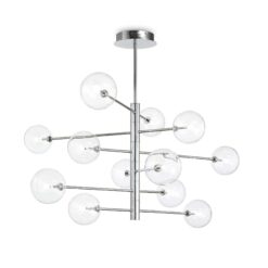 IDEAL LUX Κρεμαστό Φωτιστικό EQUINOXE 12xG4 Χρωμίου – 200118