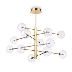 IDEAL LUX Κρεμαστό Φωτιστικό EQUINOXE 12xG4 Χρυσού Χρώματος – 200125