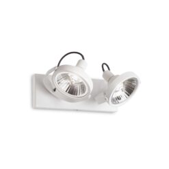 IDEAL LUX Πλαφονιέρα Οροφής GLIM 2xGU10 Λευκού Χρώματος – 200200