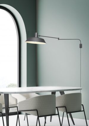 Φωτιστικό Τοίχου Trio Lighting   E27 Μαύρο Ματ Μεταλλικό    200300132