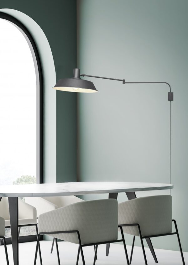 Φωτιστικό Τοίχου Trio Lighting   E27 Μαύρο Ματ Μεταλλικό    200300132