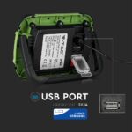 LED Προβολέας Φορητός με Micro USB & SOS Flash Επαναφορτιζόμενος 10W V-TAC PRO Samsung Chip 100° 700lm IP44 Φυσικό 4000K – 20037