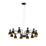 Faro Barcelona RETRO Κρεμαστό Πολύφωτο Μαύρου Χρώματος E14 – 20048
