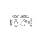 Faro Barcelona RETRO Copper wall lamp E14   – 20045