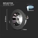 LED Φωτιστικό Χωνευτό COB 30W Μαύρο V-TAC PRO Samsung Chip 120° 2400lm Ψυχρό 6400K – 20059