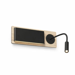 ΦΩΤΙΣΤΙΚΟ ΤΟΙΧΟΥ ΜΕ ΑΝΑΓΝΩΣΤΗ MOOD ΜΑΥΡΟ-ΞΥΛΙΝΟ          FARO – 20062