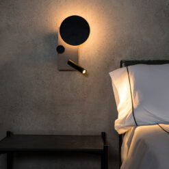 Faro Barcelona 20066 KLEE Φωτιστικό Τοίχου Γκρι Αριστερό με Reader 10W 143lm + 139lm 2700K