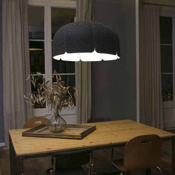 ΚΡΕΜΑΣΤΟ ΦΩΤΙΣΤΙΚΟ MUTE  ΣΚΟΥΡΟ ΓΚΡΙ LED 24W 3000K 2500lm FARO – 20101DA