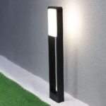 LED Φωτιστικό Κολωνάκι Δαπέδου Μαύρο Αδιάβροχο 10W V-TAC PRO Samsung Chip IP65 650lm Θερμό 3000K – 20113