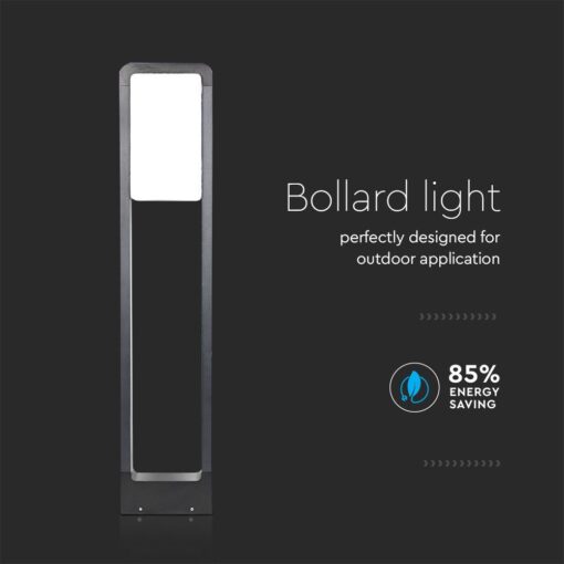LED Φωτιστικό Κολωνάκι Δαπέδου Μαύρο Αδιάβροχο 10W V-TAC PRO Samsung Chip IP65 650lm Θερμό 3000K – 20113
