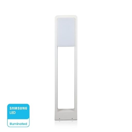 LED Φωτιστικό Κολωνάκι Δαπέδου Λευκό Αδιάβροχο 10W V-TAC PRO Samsung Chip IP65 900lm Θερμό 3000K – 20116