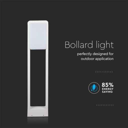 LED Φωτιστικό Κολωνάκι Δαπέδου Λευκό Αδιάβροχο 10W V-TAC PRO Samsung Chip IP65 900lm Θερμό 3000K – 20116
