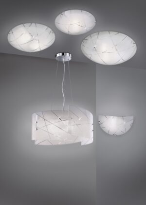 Φωτιστικό Τοίχου Trio Lighting   E27 Λευκό Γυαλί    201200100