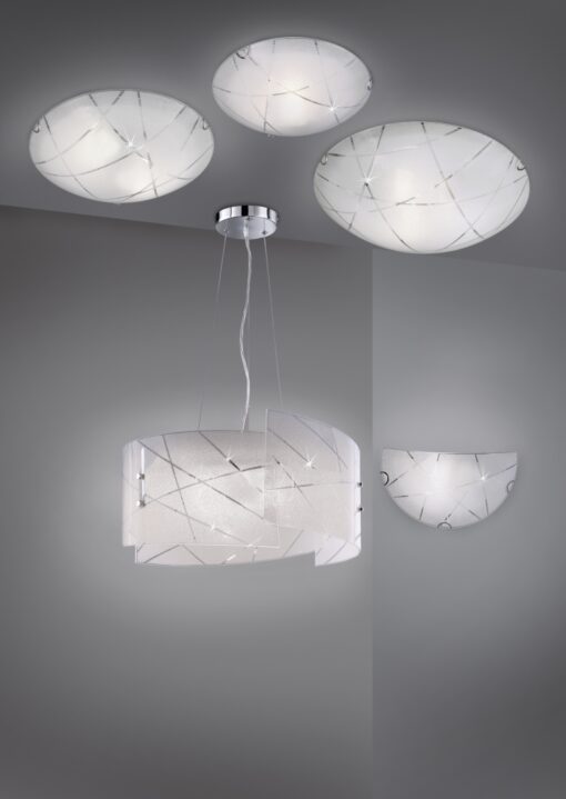 Φωτιστικό Τοίχου Trio Lighting   E27 Λευκό Γυαλί    201200100