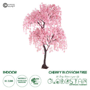 GloboStar® Artificial Garden CHERRY BLOSSOM TREE 20166 Τεχνητό Διακοσμητικό Δέντρο Άνθος Κερασιάς Υ380cm