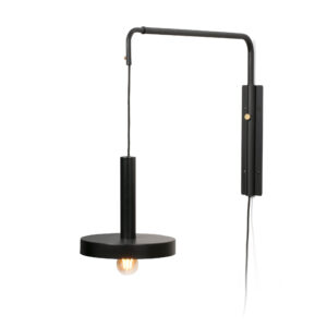 Faro Barcelona WHIZZ Black and satin gold extensible wall lamp E27   – 20167