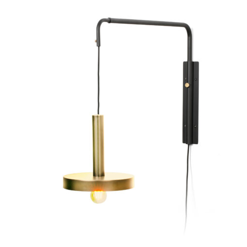 Faro Barcelona WHIZZ Satin gold and black extensible wall lamp E27   – 20168