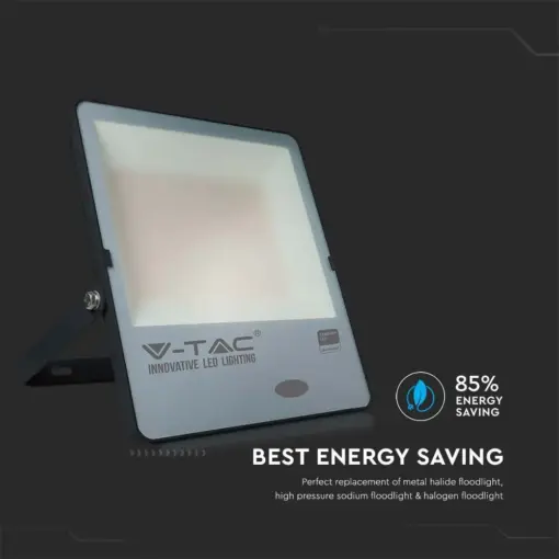 LED Προβολέας με Αισθητήρα Νύχτας-Μέρας 200W Μαύρος V-TAC Pro Samsung Chip IP65 100° 20000lm Φυσικό 4000K – 20182