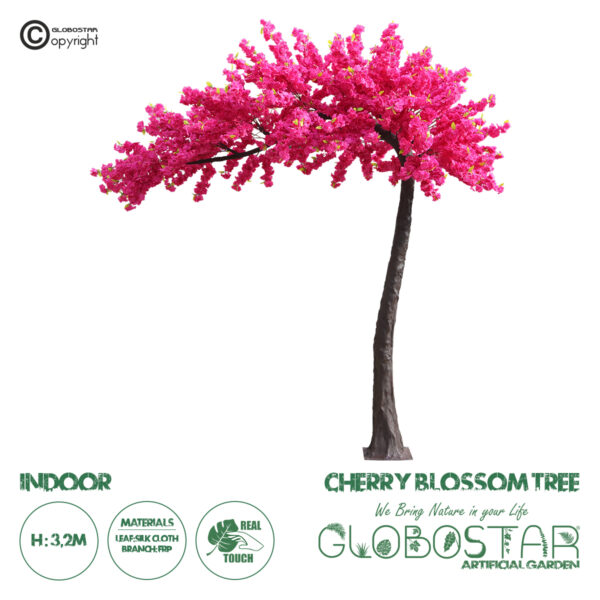 GloboStar® Artificial Garden CHERRY BLOSSOM TREE 20185 Τεχνητό Διακοσμητικό Δέντρο Βουκαμβίλια Άνθος Κερασιάς Υ320cm