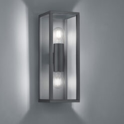 Φωτιστικό Τοίχου Trio Lighting   2xE27 Ανθρακί Αλουμίνιο   IP44 201860242