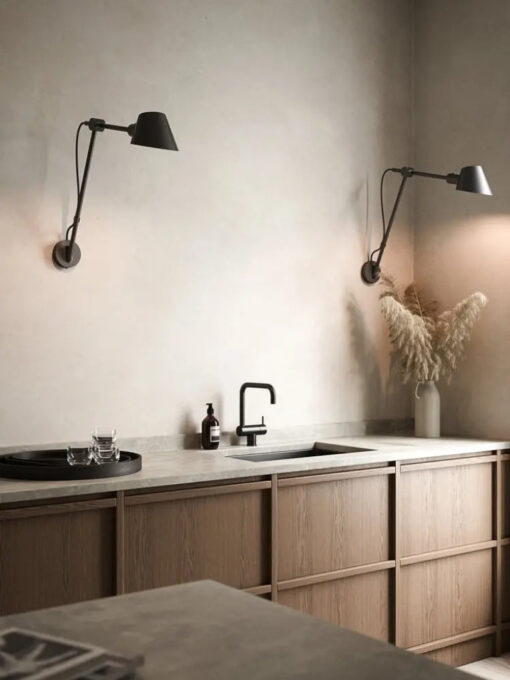 Επιτοίχιο Φωτιστικό DFTP  Stay 1xE27 Μαύρου Χρώματος – 2020455003