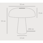 Επιτραπέζιο Φωτιστικό DFTP  Glossy 1xE27 Γκρι Χρώματος – 2020505010