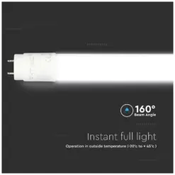 Λάμπα LED G13 T8 Samsung SMD Nano-Plastic 7.5W 600mm Rotatable Ψυχρό λευκό 6500K 110lm/W V-TAC – 21687