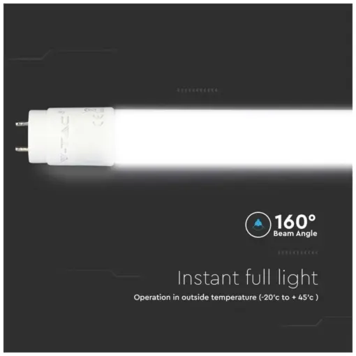 Λάμπα LED G13 T8 Samsung SMD Nano-Plastic 7.5W 600mm Rotatable Ψυχρό λευκό 6500K 110lm/W V-TAC – 21687