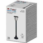 LED Ηλιακό Φωτιστικό Κήπου Δαπέδου 2W V-TAC IP65 με Μαύρο ώμα  3000K+6000K – 2894