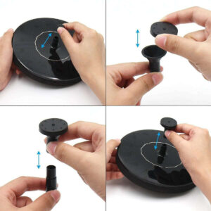 Ηλιακό Αυτόνομο Φωτοβολταϊκό Διακοσμητικό Σιντριβάνι με Μέγιστο Ύψος Νερού 30-60cm – 4 Διαφορετικά Μπέκ Ψεκασμού Αδιάβροχο IP68 Φ16 x Υ7.5cm GloboStar® – 71530GS