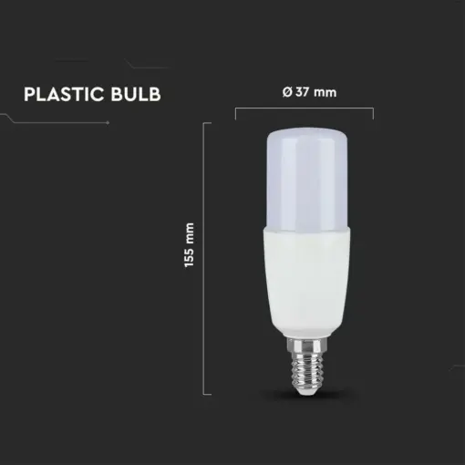 Λάμπα LED E14 T37 Samsung Chip SMD 7.5W ψυχρό λευκό 6500K V-TAC – 21269