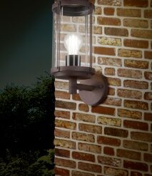 Φωτιστικό Τοίχου Trio Lighting   E27 Σκουριά Αλουμίνιο   IP44 202360124