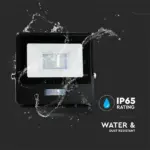 LED Προβολέας με Ανιχνευτή Κίνησης 10W V-TAC PRO Samsung Chip 100° 735lm Μαύρος IP65 Θερμό 3000K – 20256