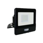 Wi-Fi Smart LED Προβολέας 10W με Ανιχνευτή Κίνησης V-TAC Μαύρος RGB+W Dimmable CCT IP65 – 3027