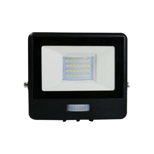 Wi-Fi Smart LED Προβολέας 10W με Ανιχνευτή Κίνησης V-TAC Μαύρος RGB+W Dimmable CCT IP65 – 3027
