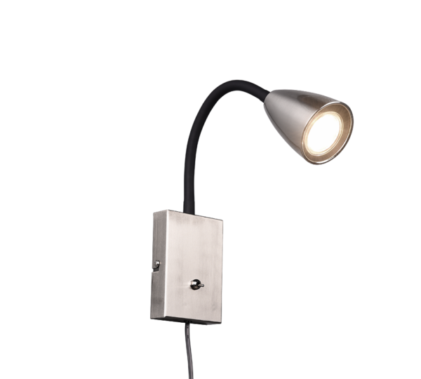 Φωτιστικό Τοίχου Trio Lighting WANDA  1x GU10 Νίκελ Ματ Μεταλλικό   – 202670107