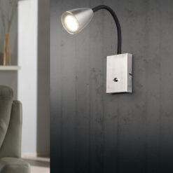 Φωτιστικό Τοίχου Trio Lighting WANDA  1x GU10 Νίκελ Ματ Μεταλλικό   – 202670107