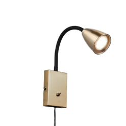 Φωτιστικό Τοίχου Trio Lighting WANDA  1x GU10 Ορείχαλκος Ματ Μεταλλικό   – 202670108