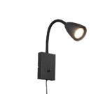 Φωτιστικό Τοίχου Trio Lighting WANDA  1x GU10 Μαύρο Ματ Μεταλλικό   – 202670132
