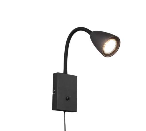 Φωτιστικό Τοίχου Trio Lighting WANDA 1x GU10 Μαύρο Ματ Μεταλλικό – 202670132