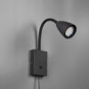 Φωτιστικό Τοίχου Trio Lighting WANDA  1x GU10 Μαύρο Ματ Μεταλλικό   – 202670132