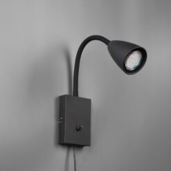 Φωτιστικό Τοίχου Trio Lighting WANDA  1x GU10 Μαύρο Ματ Μεταλλικό   – 202670132