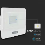LED Προβολέας με Ανιχνευτή Κίνησης 20W V-TAC PRO Samsung Chip 100° 1510lm Λευκός IP65 Θερμό 3000K – 20271