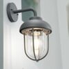 Φωτιστικό Τοίχου Trio Lighting   E27 Ανθρακί Αλουμίνιο   IP44 202760142