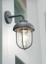 Φωτιστικό Τοίχου Trio Lighting   E27 Ανθρακί Αλουμίνιο   IP44 202760142