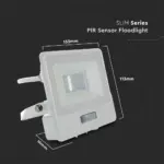 LED Προβολέας με Ανιχνευτή Κίνησης 10W V-TAC PRO Samsung Chip 100° 735lm Λευκός IP65 Φυσικό 4000K – 20293
