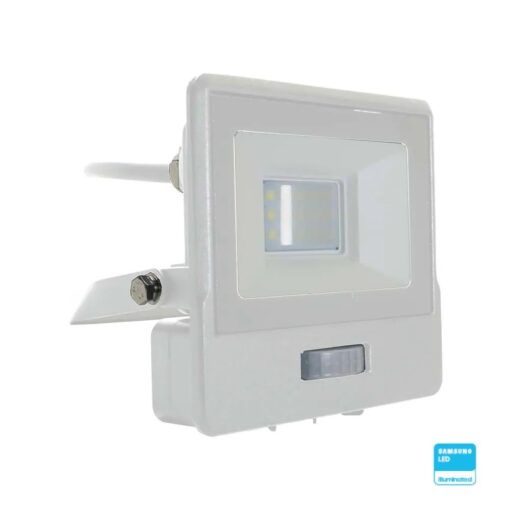 LED Προβολέας με Ανιχνευτή Κίνησης 10W V-TAC PRO Samsung Chip 100° 735lm Λευκός IP65 Φυσικό 4000K – 20293