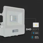 LED Προβολέας με Ανιχνευτή Κίνησης 10W V-TAC PRO Samsung Chip 100° 735lm Λευκός IP65 Φυσικό 4000K – 20293