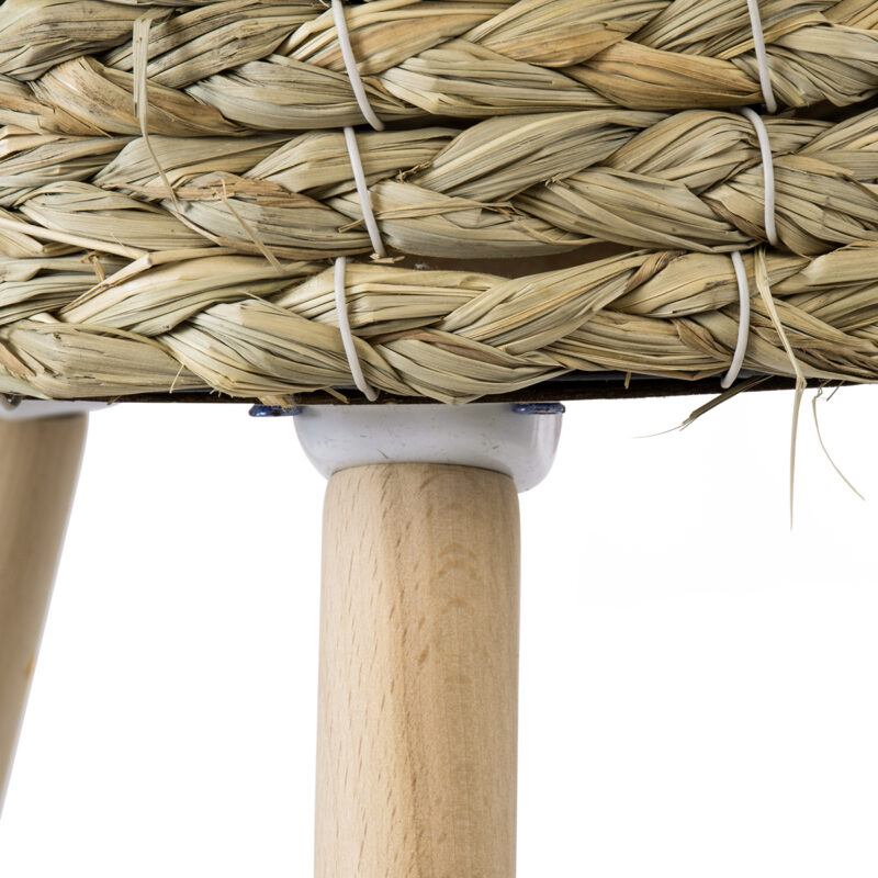 GloboStar® Artificial Garden SKOPELOS 20296 Διακοσμητικό Πλεκτό Καλάθι – Κασπώ Γλάστρα – Flower Pot Μπεζ με Καφέ Φ26cm x Υ36cm